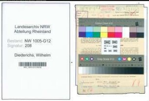 Entnazifizierung Wilhelm Diederichs , geb. 17.10.1898 (Ingenieur)
