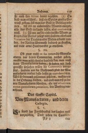 597-638, Das fünffte Capitel