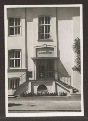 Handwerkskammer, Eingangstreppe. Detmold. Paulinenstraße 36, Ecke Luisenstraße