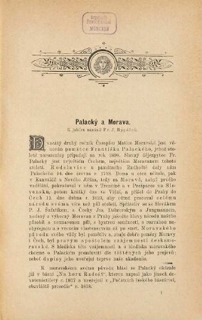 Časopis Matice Moravské. 22. 1898