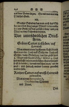 Von unterschiedlichen Druck-Arten.