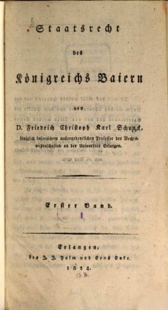 Staatsrecht des Königreichs Baiern, 1