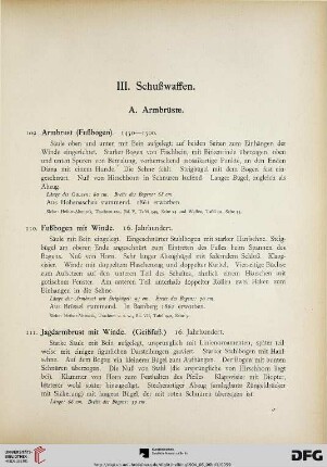 III. Schußwaffen (Nr. 109-135)