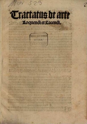 Tractatus de arte Loquendi et Tacendi