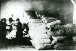 Verpackte Frauenhaare im Konzentrationslager Auschwitz