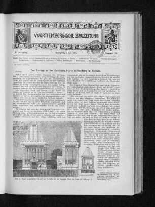Der Vorbau an der Goldenen Pforte zu Freiberg in Sachsen