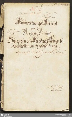 Aufbereitungs-Bericht von dem Gruben-Gebäude Churprinz Friedrich August, Erbstolln zu Großschirma - 17.6413 4.