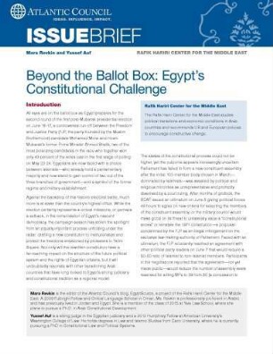 Beyond the ballot box : Egypt’s constitutional challenge