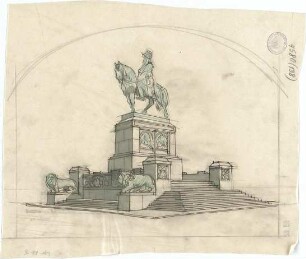 Pfann, Paul; Nürnberg; Prinzregent-Luitpold-Denkmal - Perspektive