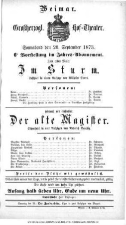 Der alte Magister