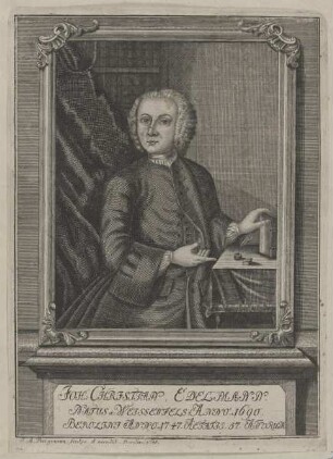Bildnis des Joh. Christian Edelmann