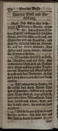 Von der Busse und Bekehrung