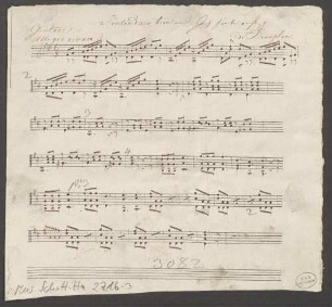 J'entendais bien, V, pf, guit, V, arp, guit, D-Dur - BSB Mus.Schott.Ha 2716-3 : [heading:] J'entendais bien & [?] Ich hörte recht [?] // de Beauplan. // Guitare