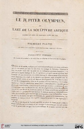 Première partie: Du goût pour al sculpture polychrome chez les anciens