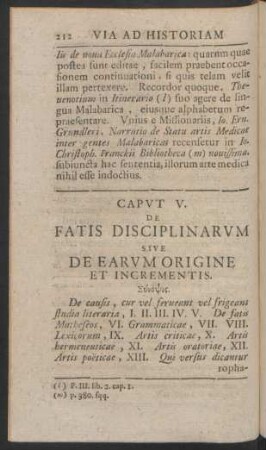 Caput V. De Fatis Disciplinarum Sive De Earum Origine Et Incrementis