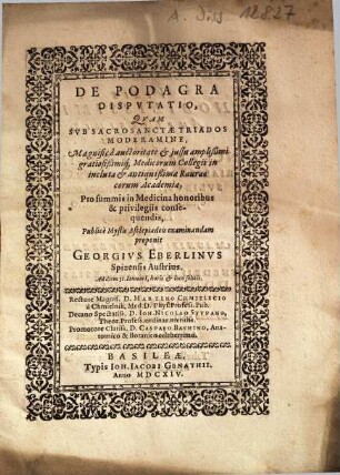 De Podagra Disputatio