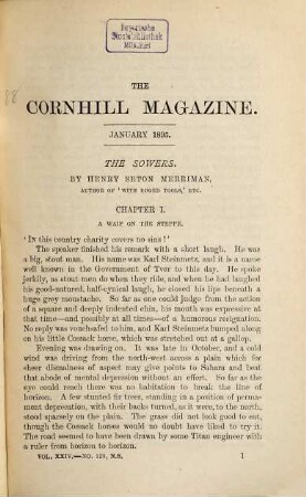 The Cornhill magazine, 24. 1895