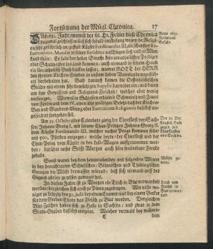 [Fortsetzung der Mügl. Chronica]
