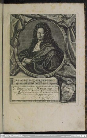 M. Ioh. Gottlob Hartmannus Rector Portensis, Natus VIII ld. Febr. MDCLVIII Denatus XIV. Calend. Maij. MDCCXVI ...