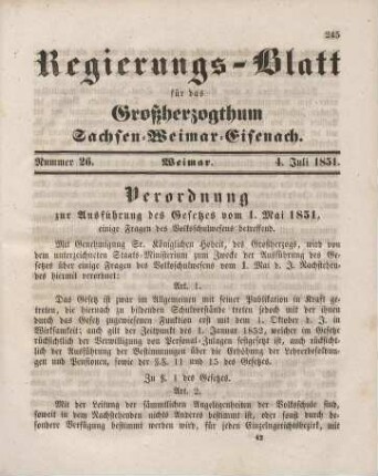 Nr. 26 : 4. Juli 1851