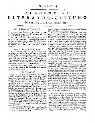Poetische Blumenlese. Fürs Jahr 1785. Dresden: Gerlach [1785]
