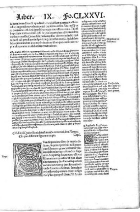 M. Fabii Quintiliani de institutio[n]e oratoria Liber Nonus.