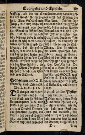 85-95, Evangelium am XXIII. Sonntag nach Trinitatis; ...