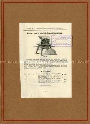 Rüben- und Kartoffelschneidemaschine
