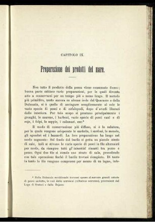 Capitolo IX. Preparazione dei prodotti del mare.