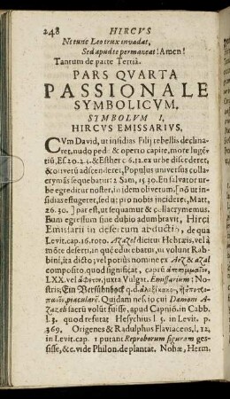 Pars Quarta Passionale Symbolicum.