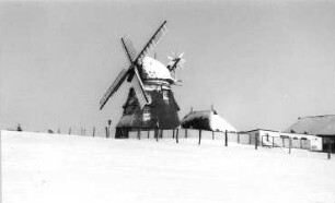 Dorf Mecklenburg. Blick zum Erdholländer, Baujahr 1849