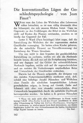 Die konventionellen Lügen der Geschlechtespsychologie