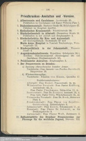 Privatkranken-Anstalten und -Vereine