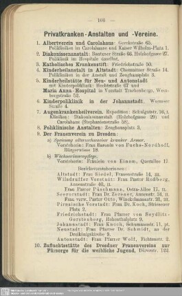 Privatkranken-Anstalten und -Vereine