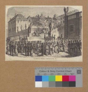 "Der Ausbruch der Empörung in Rastatt am 13. Mai [1849]."