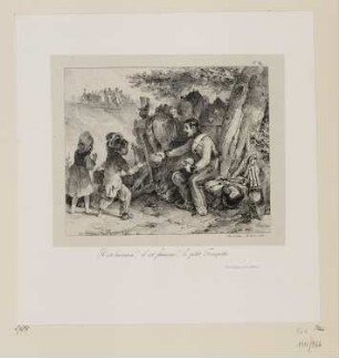 Mitleidiger Trompeter, Blatt 12 der Folge "Lithographisches Album"