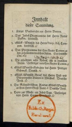 Inhalt dieser Sammlung