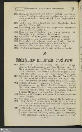 Bildergallerie, militärische Prachtwerke