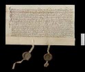 Klaus Hecker und seine Ehefrau Margareta, sesshaft zu Steinheim beurkunden, dass sie von den Klosterfrauen zu Steinheim Äcker und Güter, u. a. eine Zelge an der Murr und drei Morgen Acker als Erblehen erhalten haben, wofür sie jährlich ewiglich 15 Scheffel Dreifrucht gülten.