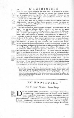 XV. Hooftdeel. Van de Cancer Floridus: Cattam Bonga