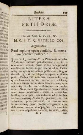 307-320, Literae Petitoriae.