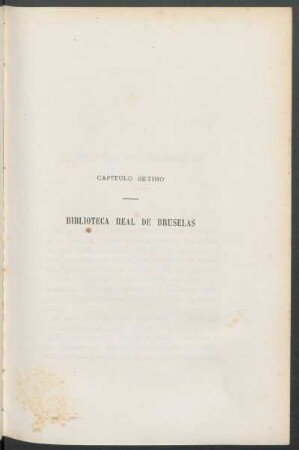 Capítulo sétimo - Biblioteca Real de Bruselas