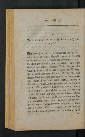9. Das Erdbeben in Lissabon im Jahre 1755.