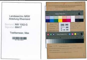 Entnazifizierung Max Twelkemeier, geb. 23.12.1915 (Schlosser)