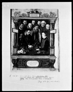 Kleinodienbuch der Herzogin Anna von Bayern, der Gemahlin Herzog Albrechts 5. — Das Herzogspaar beim Schachspiel, Folio 1verso