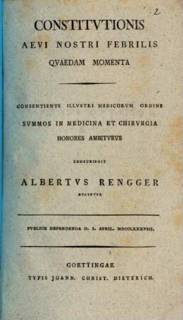 Constitutionis aevi nostri febrilis quaedam momenta