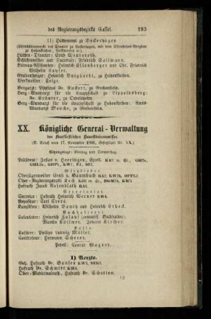 Königliche General-Verwaltung des Kurfürstlichen Hausfideicommisses