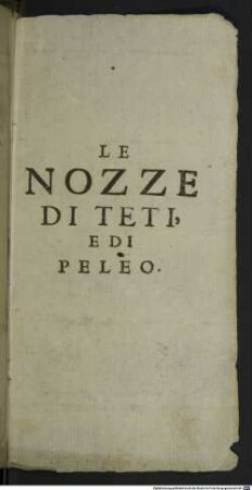 Le nozze di Teti, e di Peleo