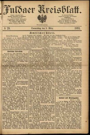 Ausgabe vom Donnerstag, den 09. März 1893.