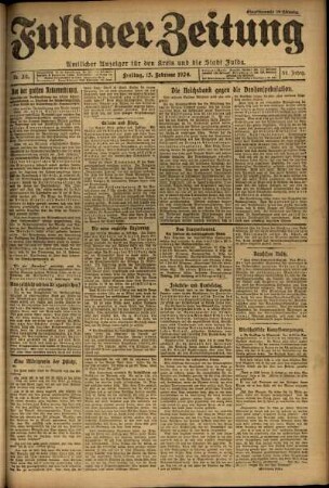 Ausgabe vom Freitag, den 15. Februar 1924.